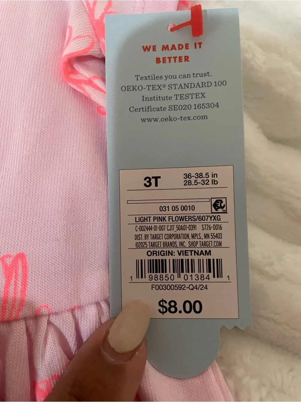 Pink Baby Dress and two t-shirt and two shorts for baby girls 3T is bundled